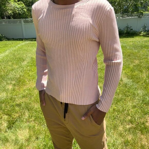 Pink Stripped Sweater by H&M size Large - Picture 4 of 5